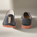 Leather Black Jutis For Men