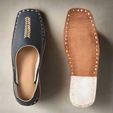 Leather Black Jutis For Men