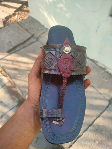 Kolapuri Centre Leather Brown Kolhapuri Sandal