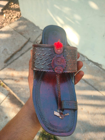 Kolapuri Centre Leather Brown Kolhapuri Sandal