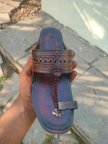 Kolapuri Centre Leather Brown Kolhapuri Sandal