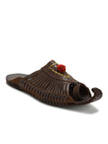 Kolapuri Centre Leather Brown Kolhapuri Sandals