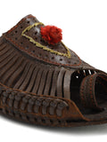 Kolapuri Centre Leather Brown Kolhapuri Sandals