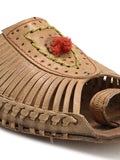 Kolapuri Centre Leather Tan Kolhapuri Sandals