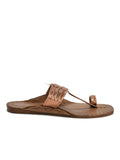 Women's Leather Copper Kolhapuri Sandal