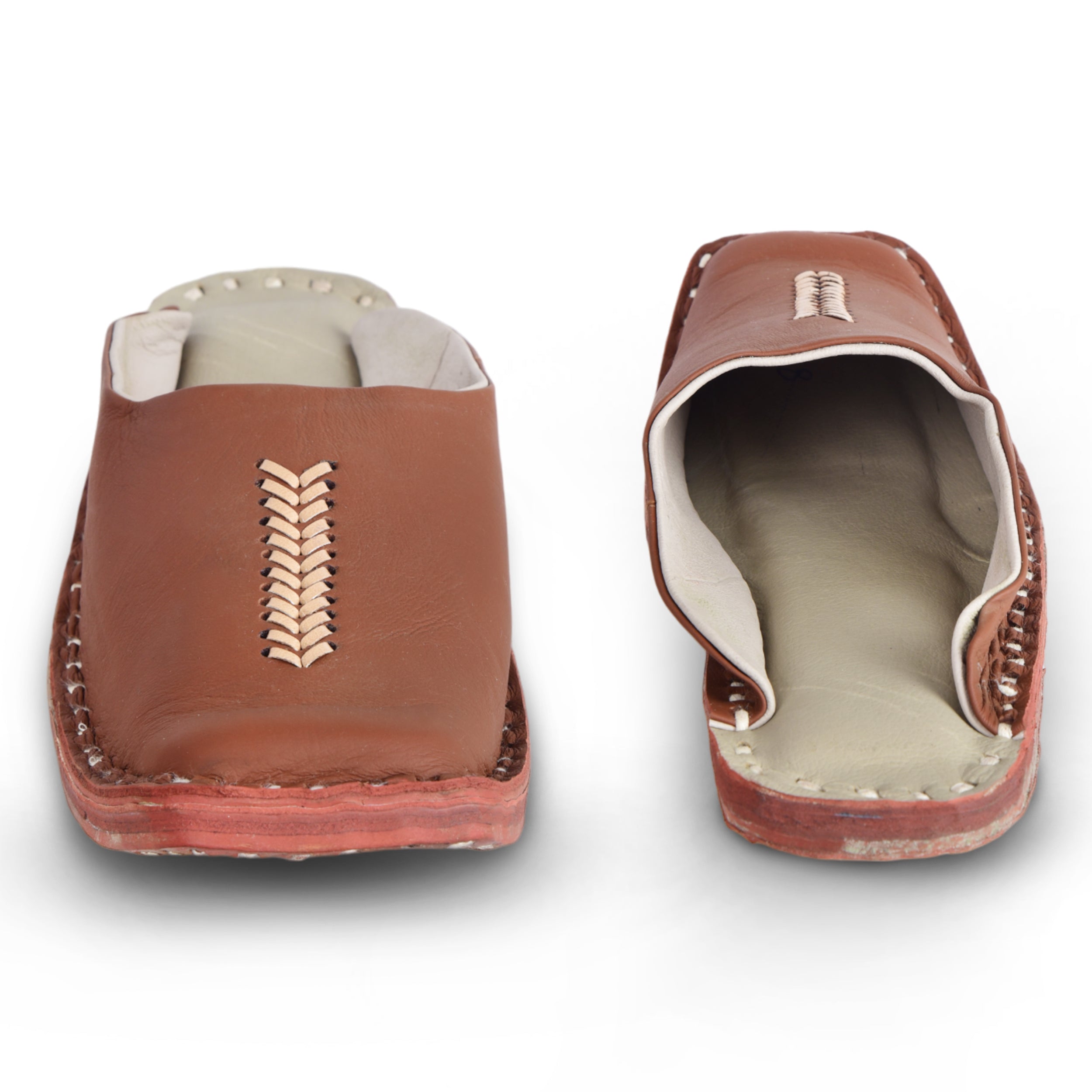 Leather Tan Jutis For Men