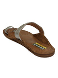 Women's Leather Silver Kolhapuri Sandal