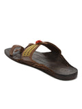 Kolapuri Centre Leather Brown Kolhapuri Jari Sandal