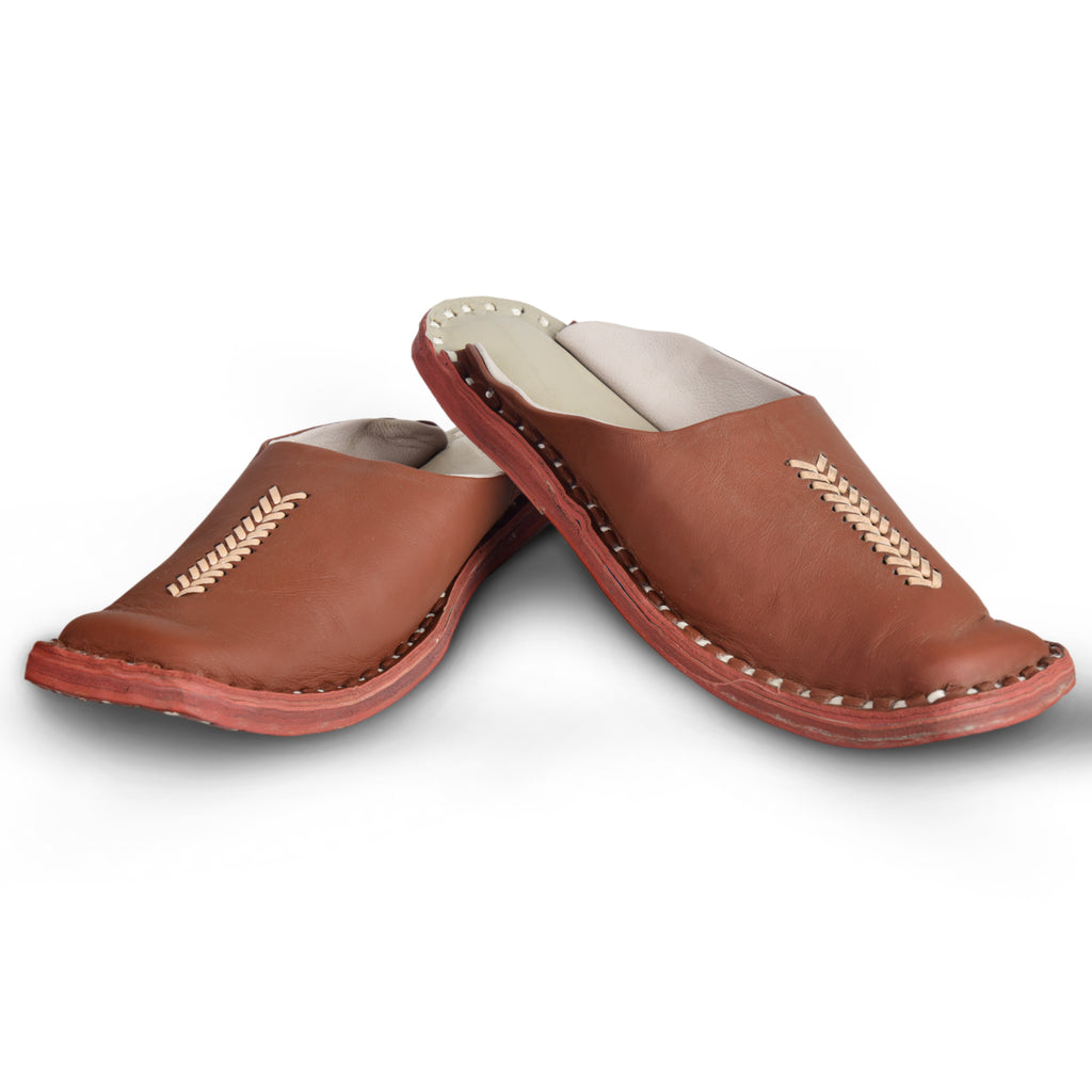 Leather Tan Jutis For Men