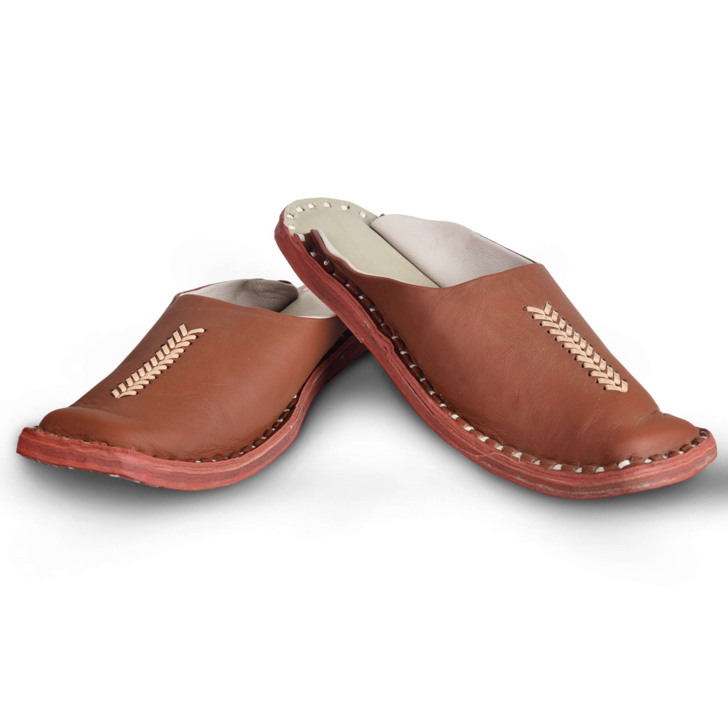Leather Tan Jutis For Men