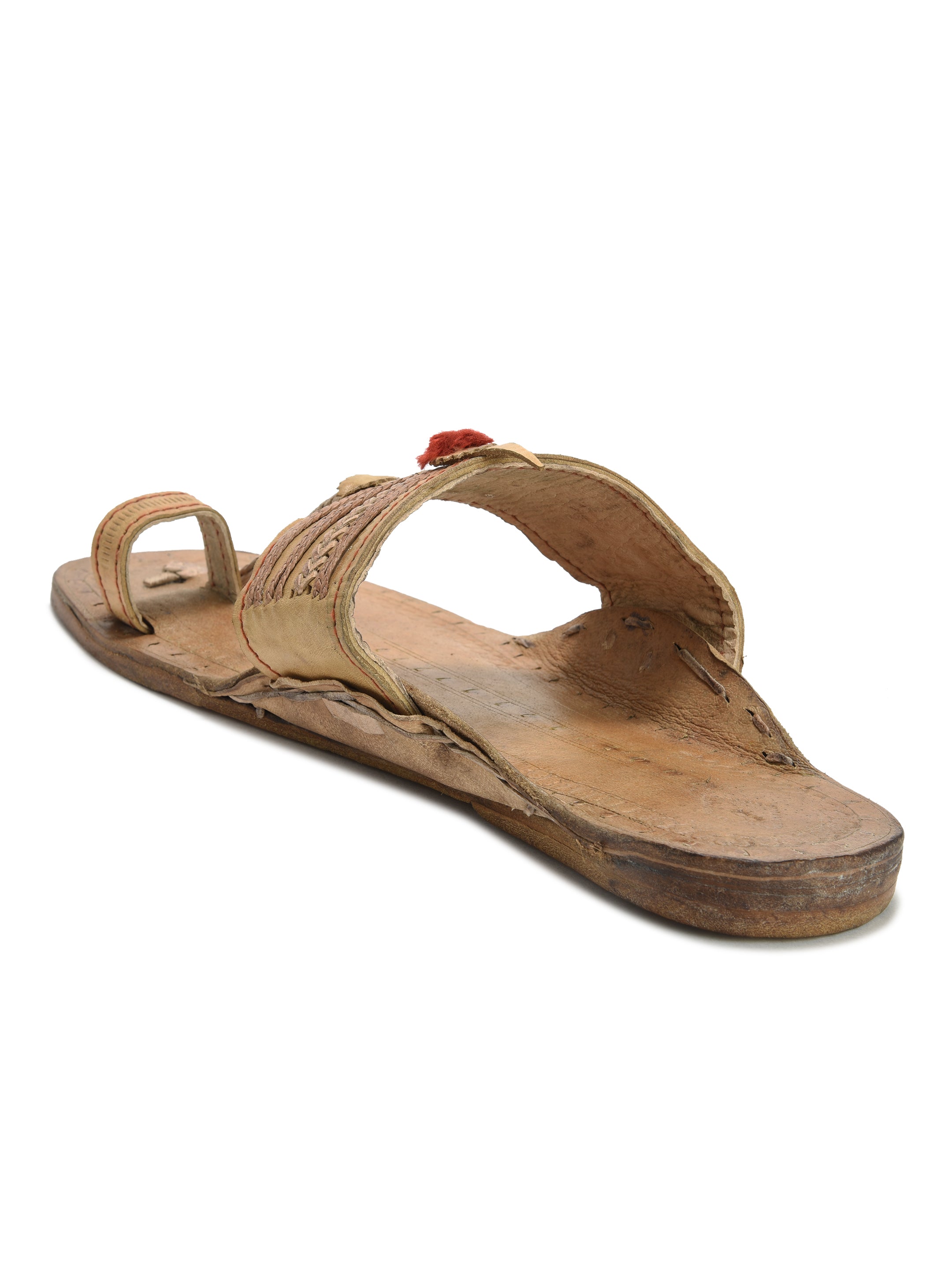 Kolapuri Centre Leather Tan Kolhapuri Sandal