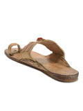 Kolapuri Centre Leather Tan Kolhapuri Sandal