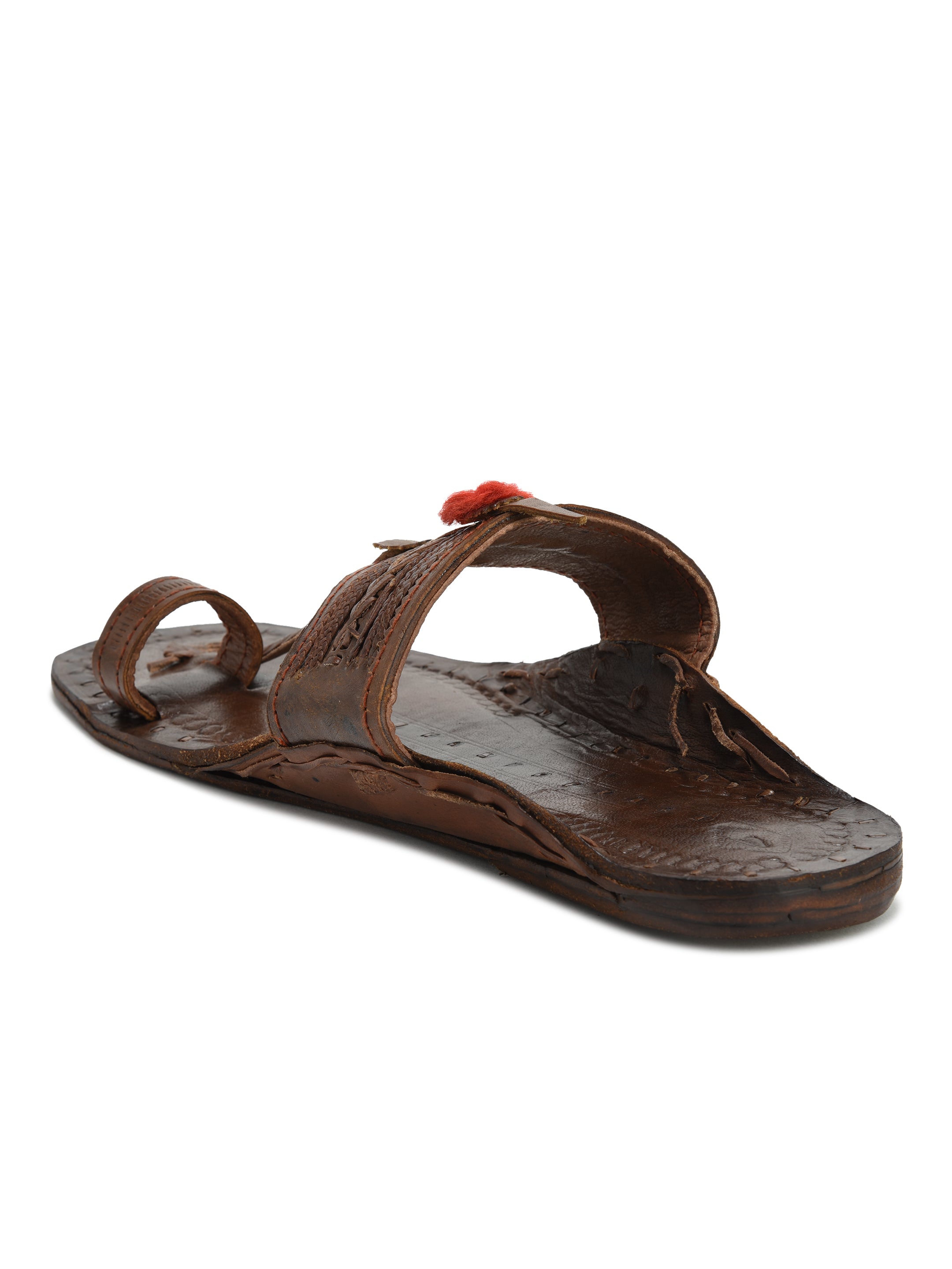 Kolapuri Centre Leather Brown Kolhapuri Sandal