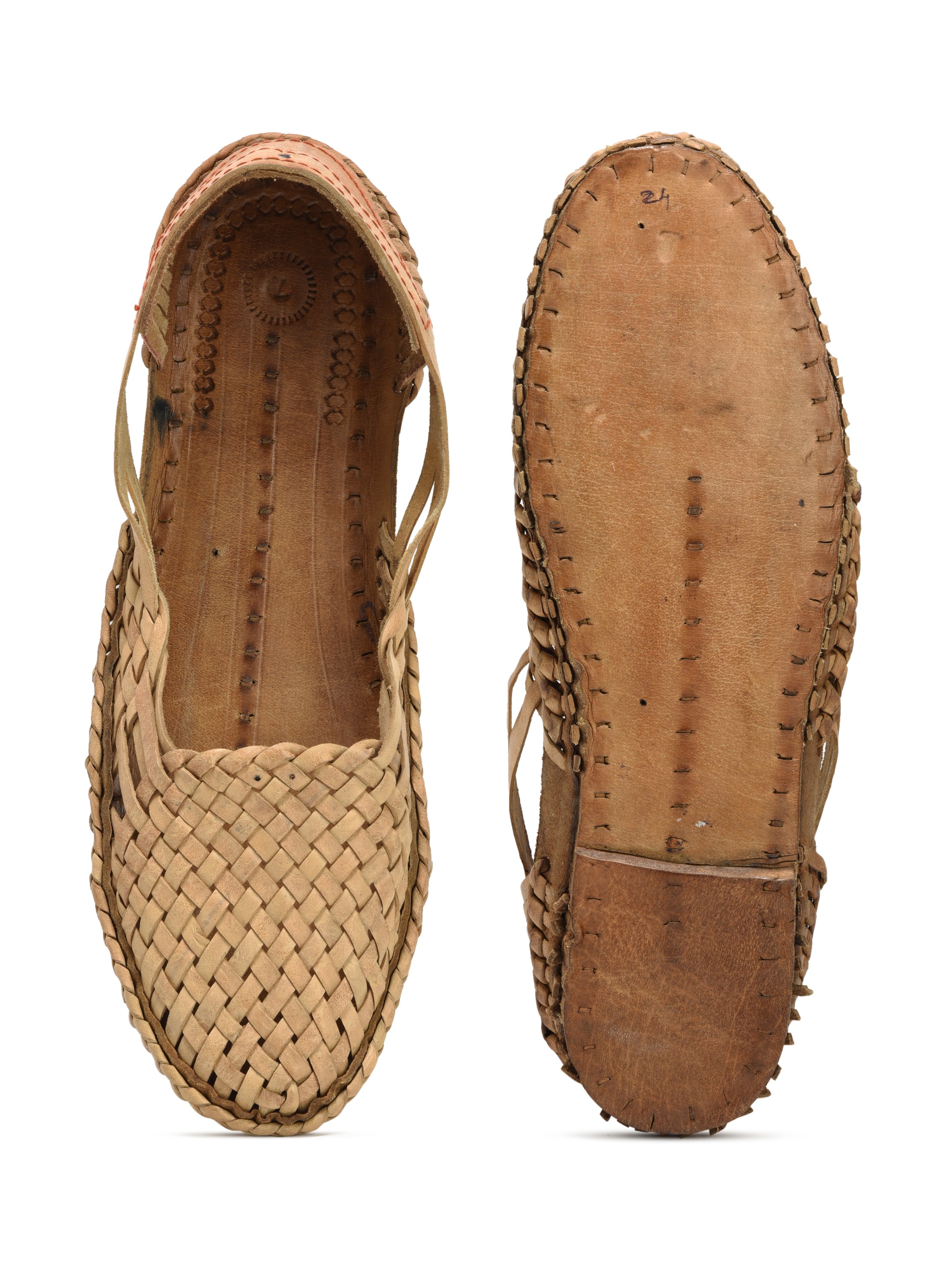 Kolapuri Centre Leather Brown Kolhapuri Jutis