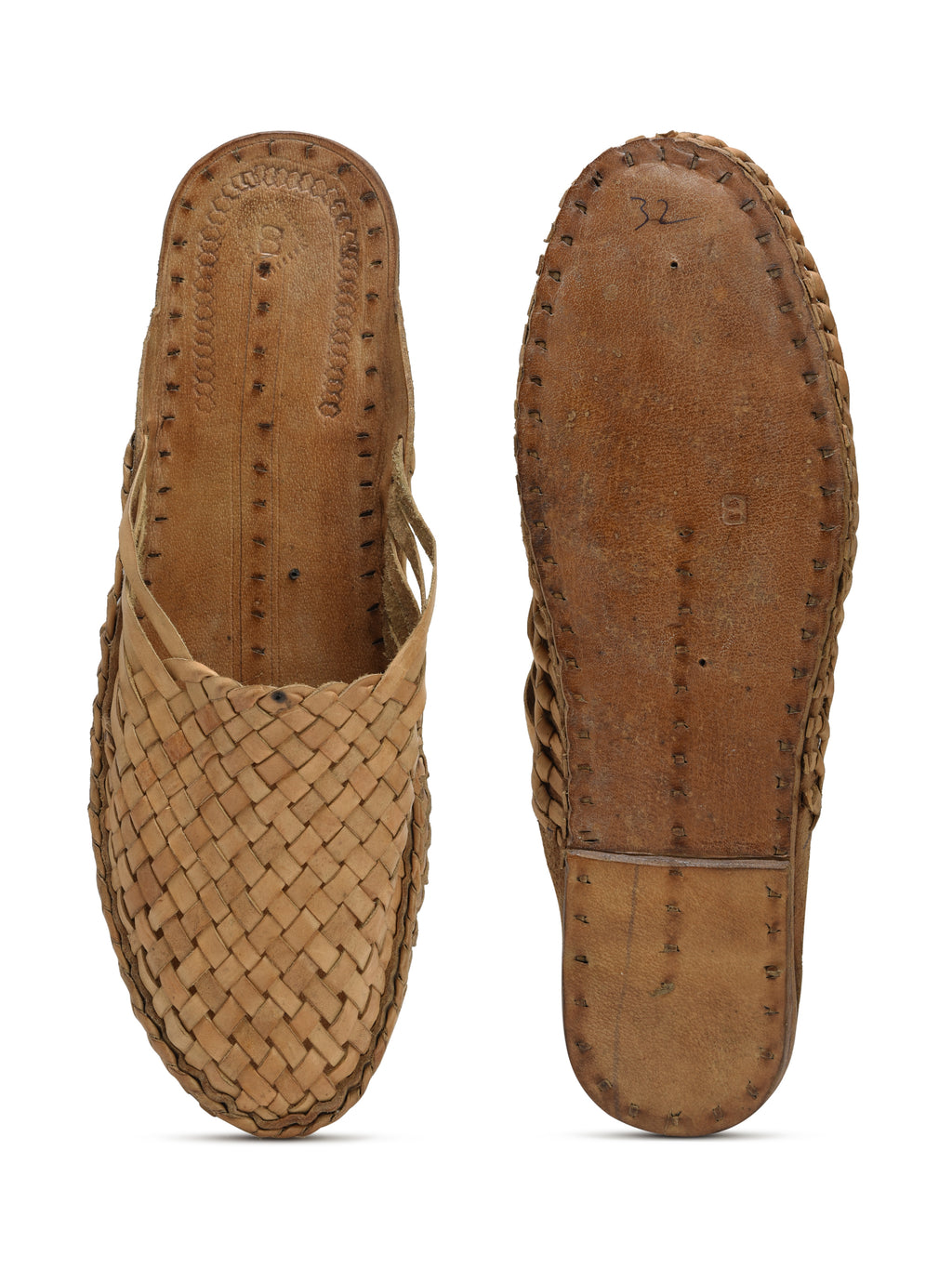 Kolapuri Centre Leather Tan Kolhapuri Sandals