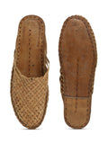 Kolapuri Centre Leather Tan Kolhapuri Sandals