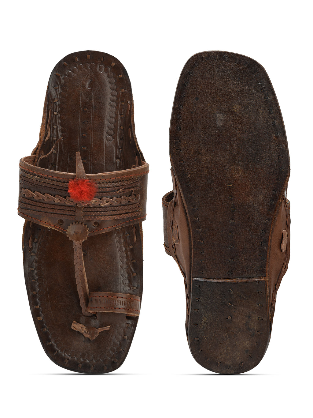 Kolapuri Centre Leather Brown Kolhapuri Sandal