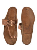 Women's Leather Copper Kolhapuri Sandal