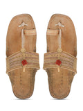 Kolapuri Centre Leather Tan Kolhapuri Sandal
