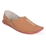 Leather Tan Jutis For Men