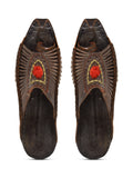 Kolapuri Centre Leather Brown Kolhapuri Sandals