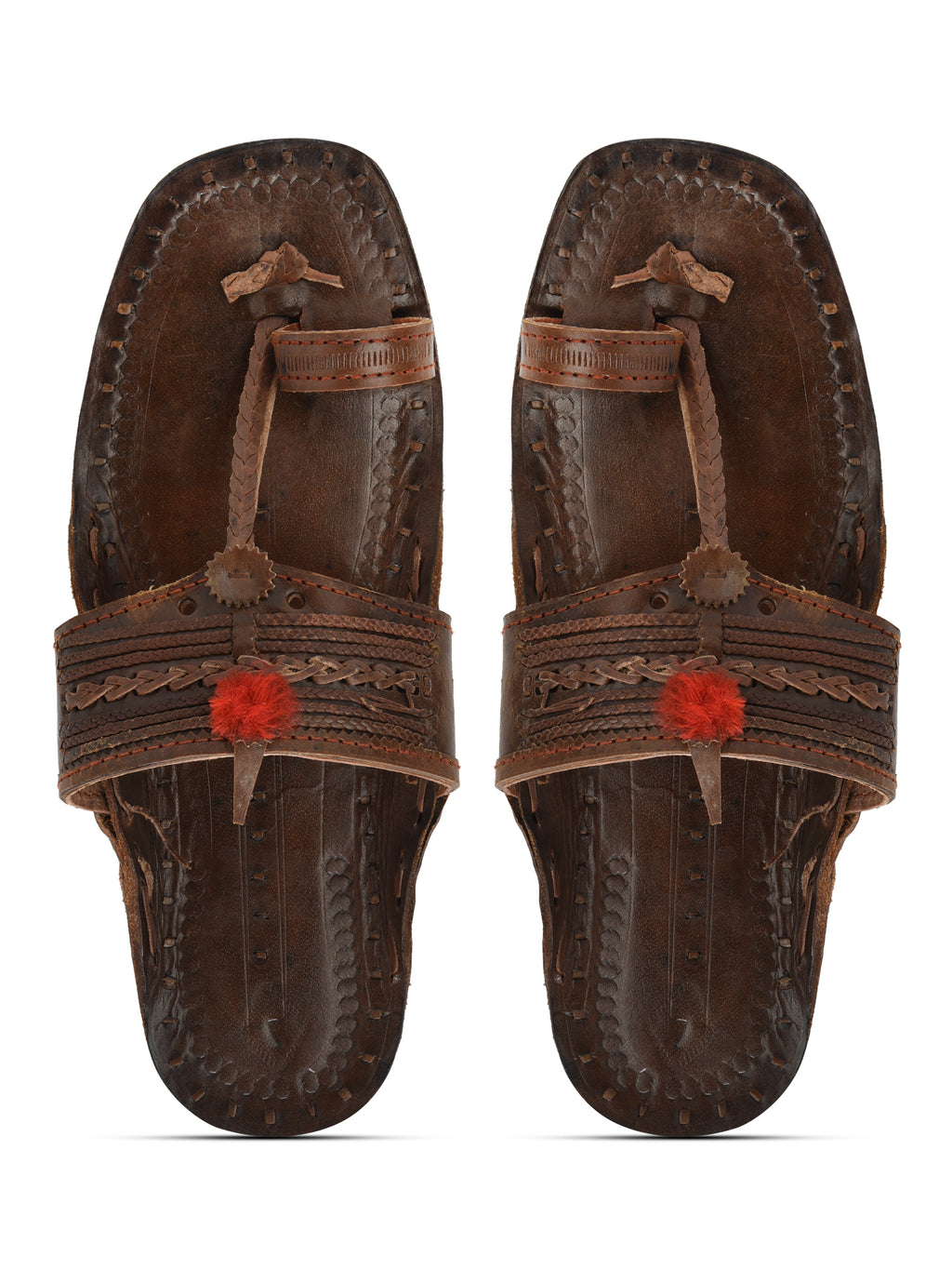 Kolapuri Centre Leather Brown Kolhapuri Sandal
