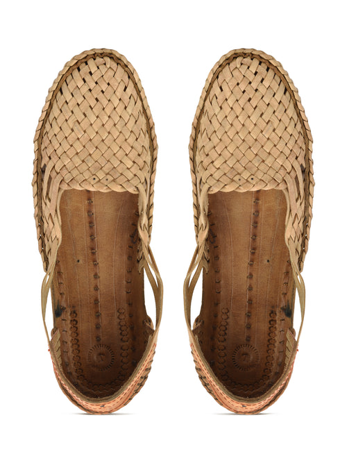 Kolapuri Centre Leather Brown Kolhapuri Jutis