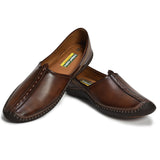 Handcrafted Brown Leather Loafers for Men