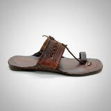Brown kolhapuri sandals