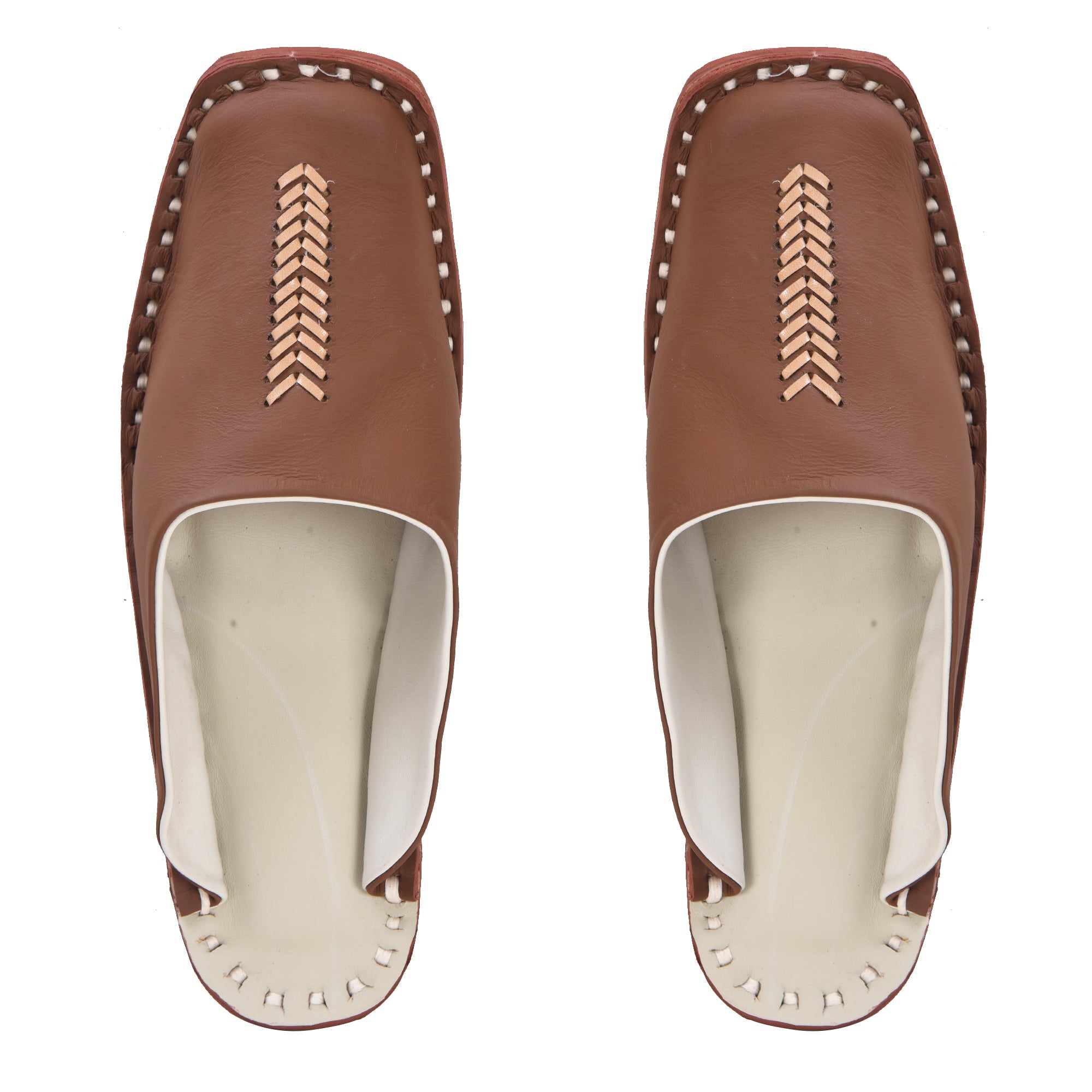 Leather Tan Jutis For Men