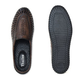 Kolapuri Centre Brown Jutis For Men