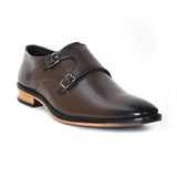 Kolapuri Centre Men's Brown Monk Strap Shoes