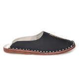 Leather Black Jutis For Men