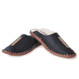 Leather Black Jutis For Men