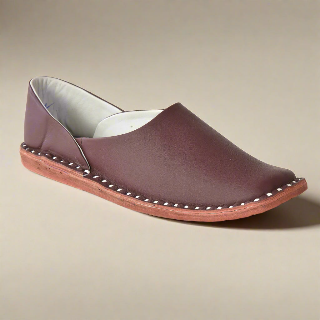 Leather Brown Jutis For Men
