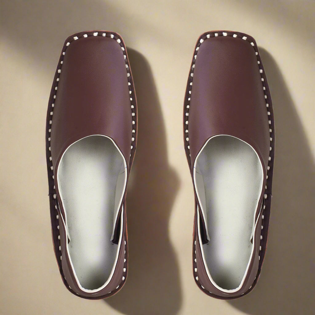 Leather Brown Jutis For Men