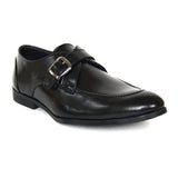 Men's Designer Black Monk Strap Shoes