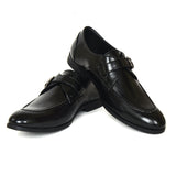 Men's Designer Black Monk Strap Shoes