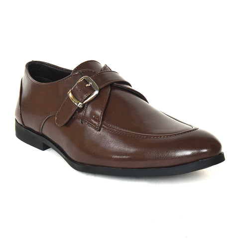 Men's Designer Brown Monk Strap Shoes