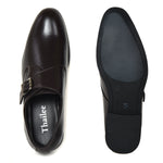 Men's Designer Brown Monk Strap Shoes