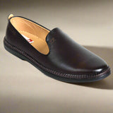 Kolapuri Centre Designer Brown Jutis For Men