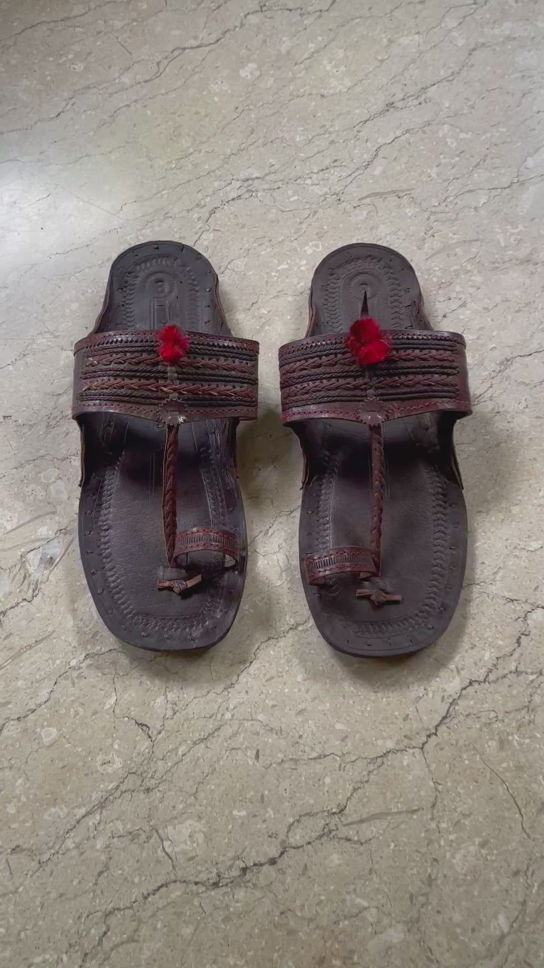 Kolapuri Centre Leather Brown Kolhapuri Sandal