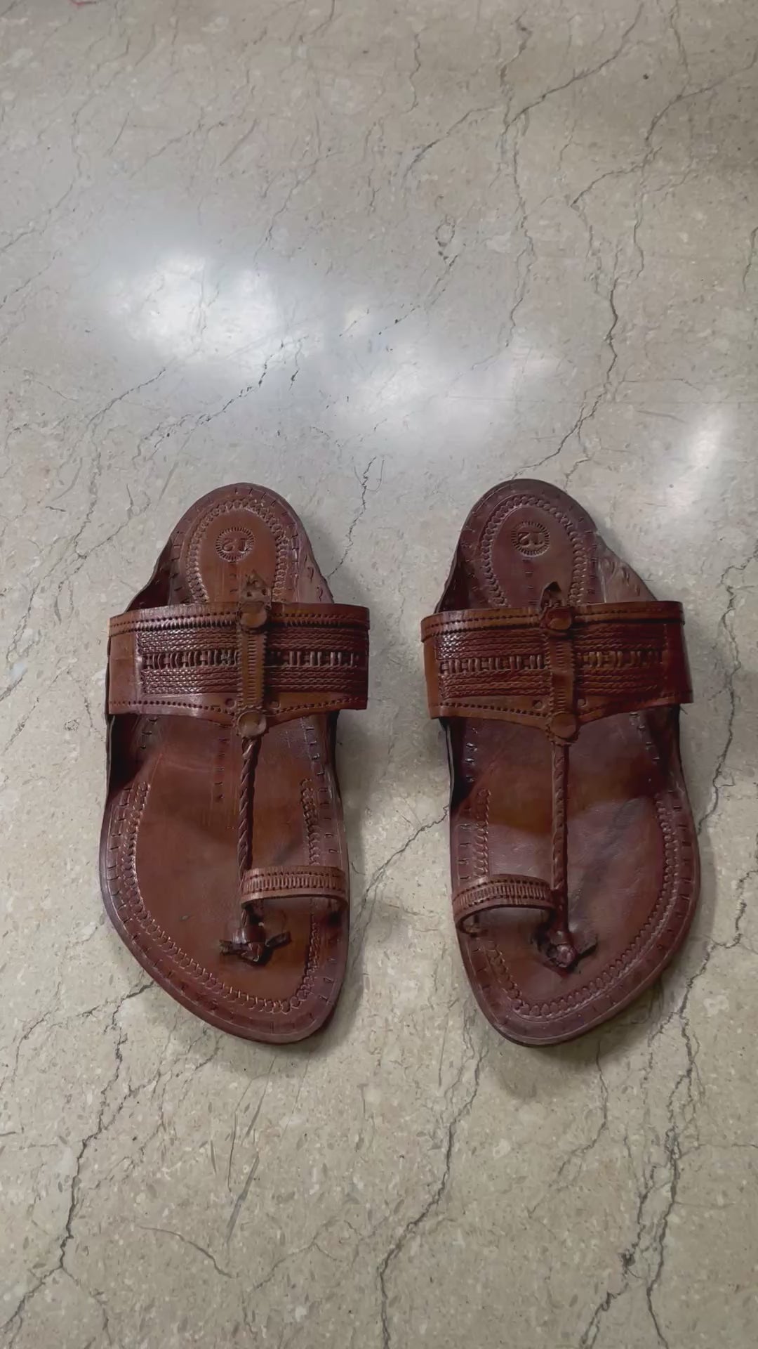 Kolapuri Centre Leather Brown Kolhapuri Sandal Big Size ( 11 , 12 , 13 )