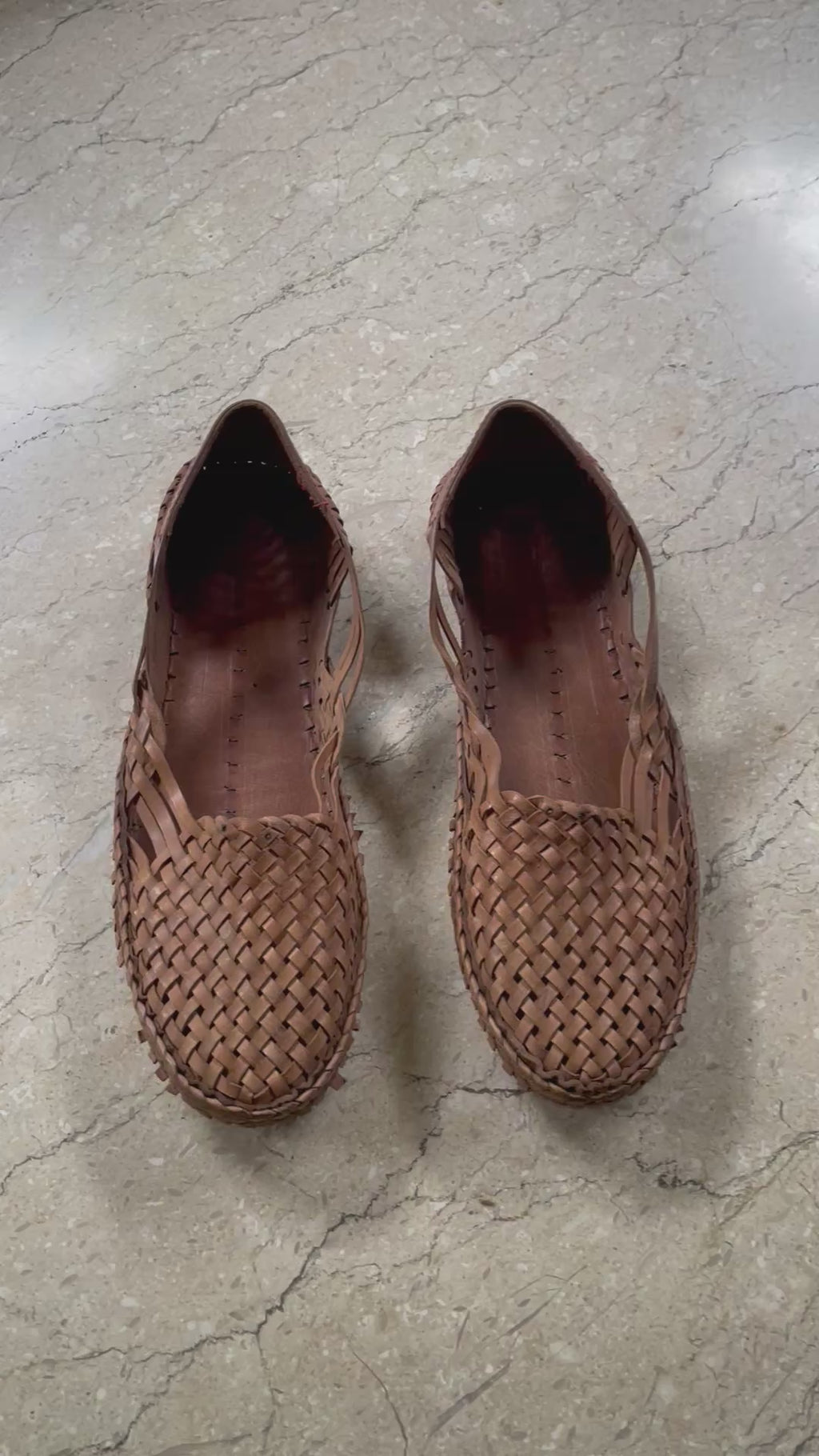 Kolapuri Centre Leather Brown Kolhapuri Jutis