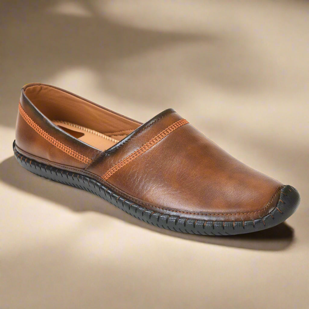 Kolapuri Centre Tan Men's Ethnic Jutis