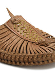 Pure Leather Tan Kolhapuri Sandals