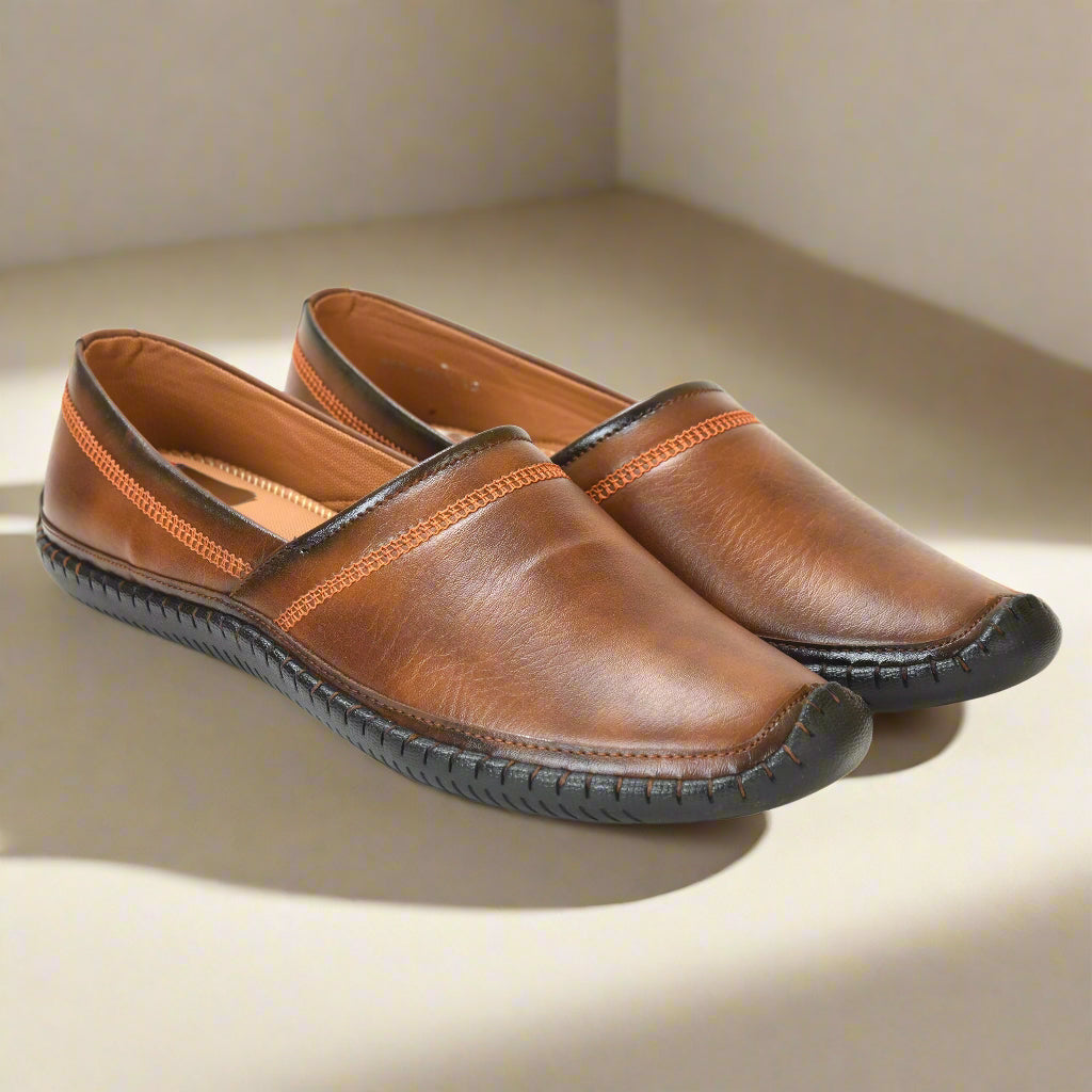 Kolapuri Centre Tan Men's Ethnic Jutis