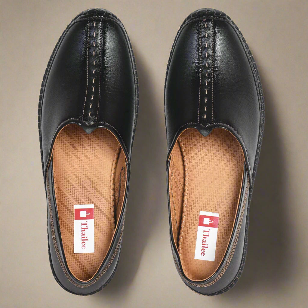 Kolapuri Centre Soft Cushion Sole Black Jutis
