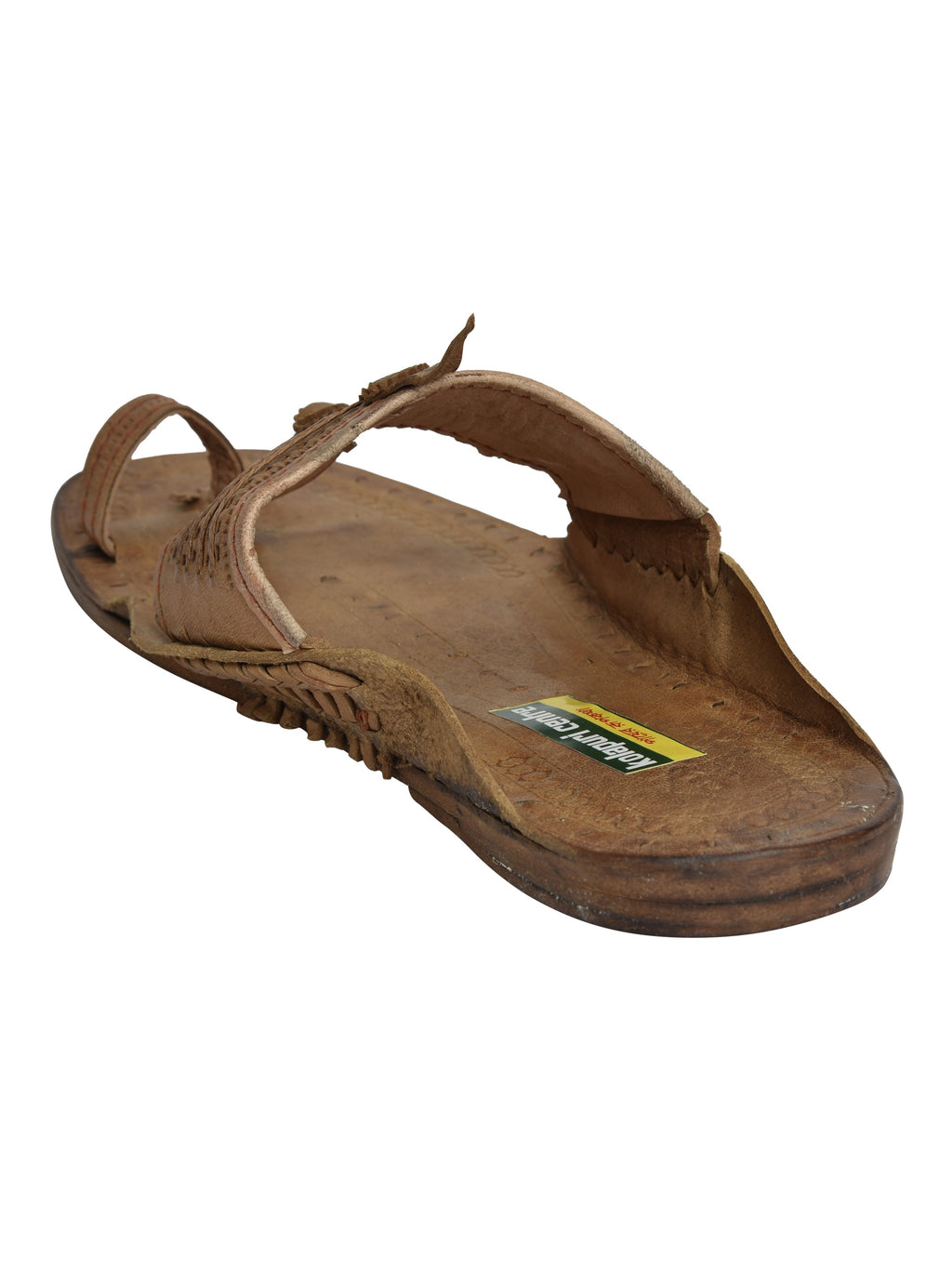 Kolapuri Centre Leather Tan Kolhapuri Sandals