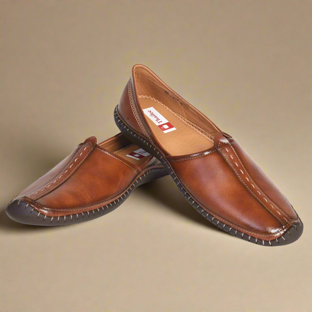 Kolapuri Centre Men's Ethnic Tan Jutis